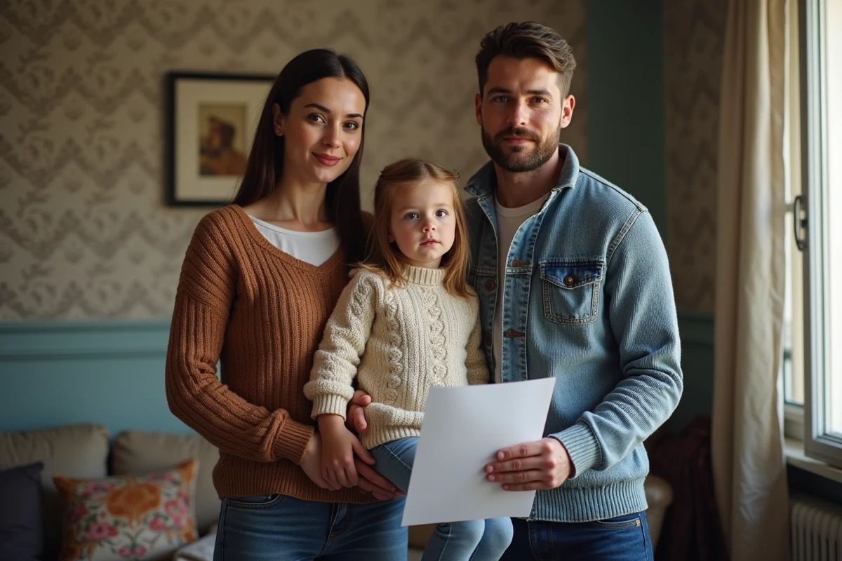 Famille immigrée dans un appartement français