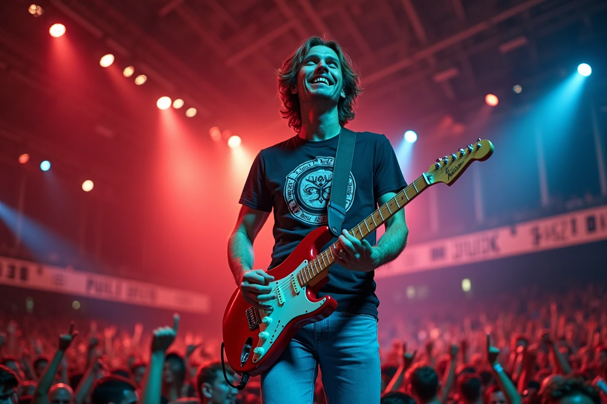 Musicien jouant de la guitare lors d