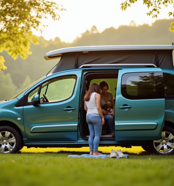Peugeot Partner Tepee en pique-nique en campagne